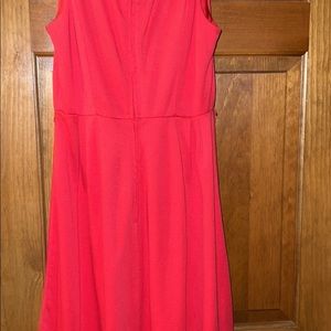 Medium Coral casual A line dress.